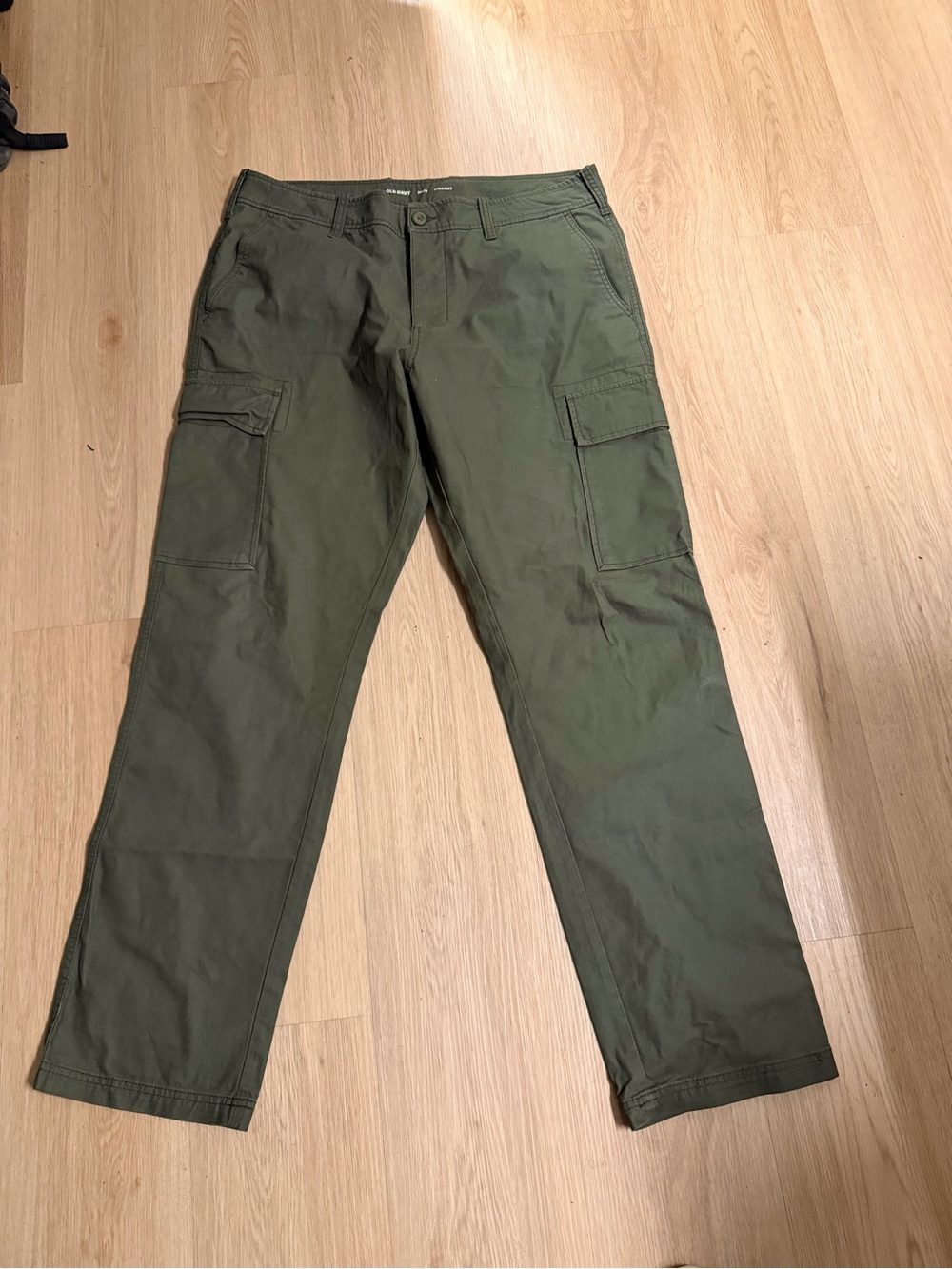Old Navy Straight- Fit Cargo Utility Pants Olive Green Cotton Men’s 38x34